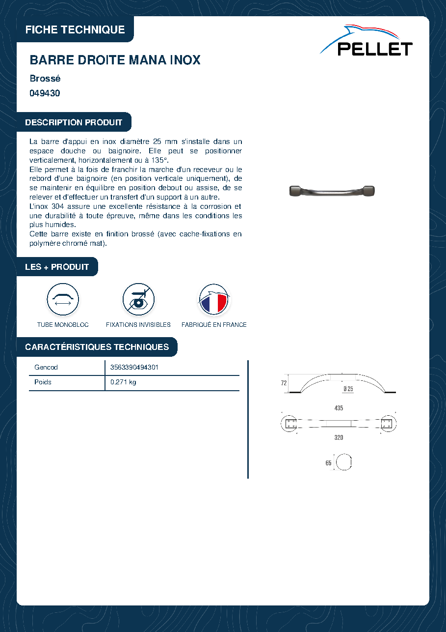 Fiche technique fournisseur