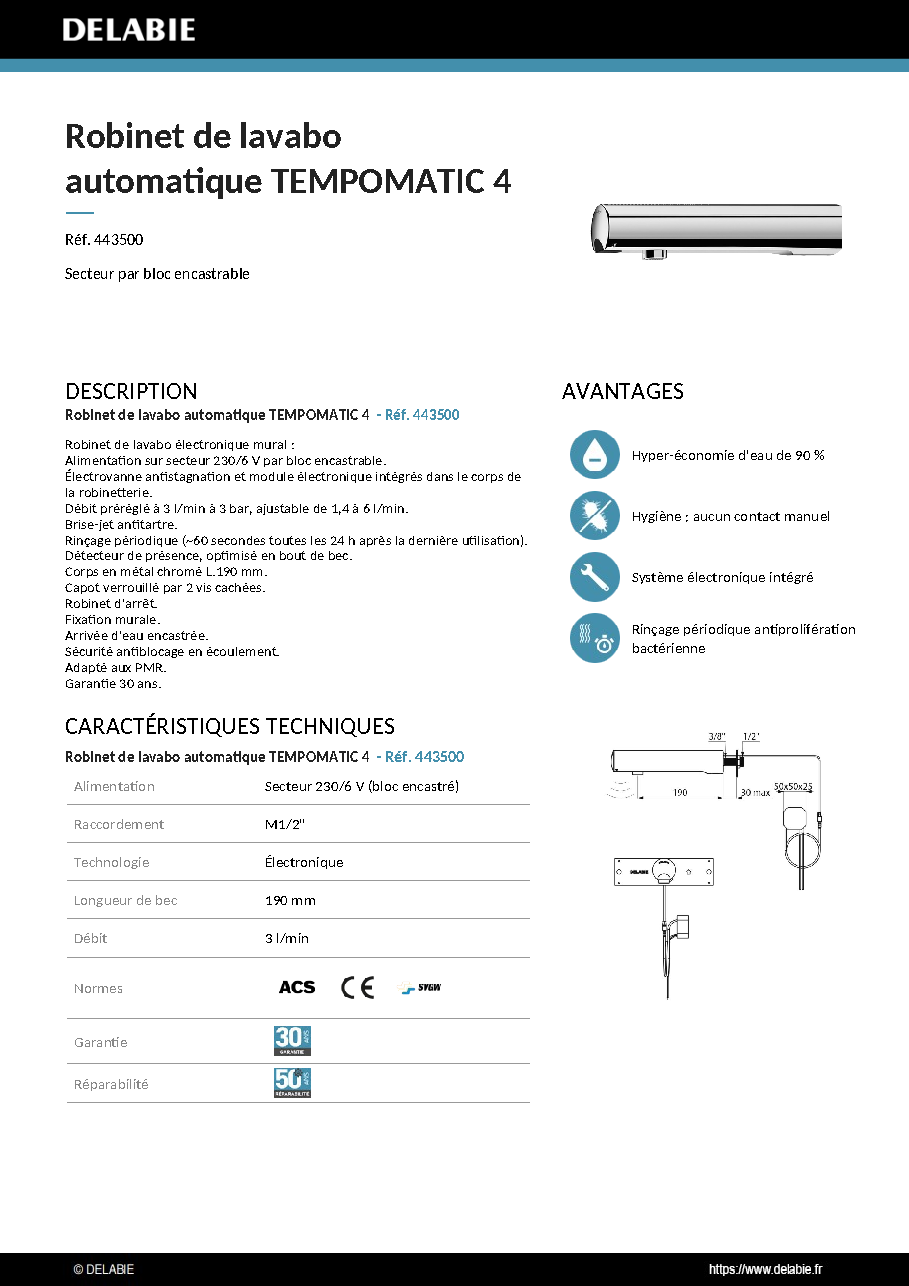 Fiche technique fournisseur