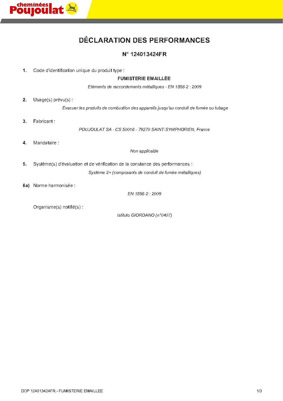 Fiche technique fournisseur