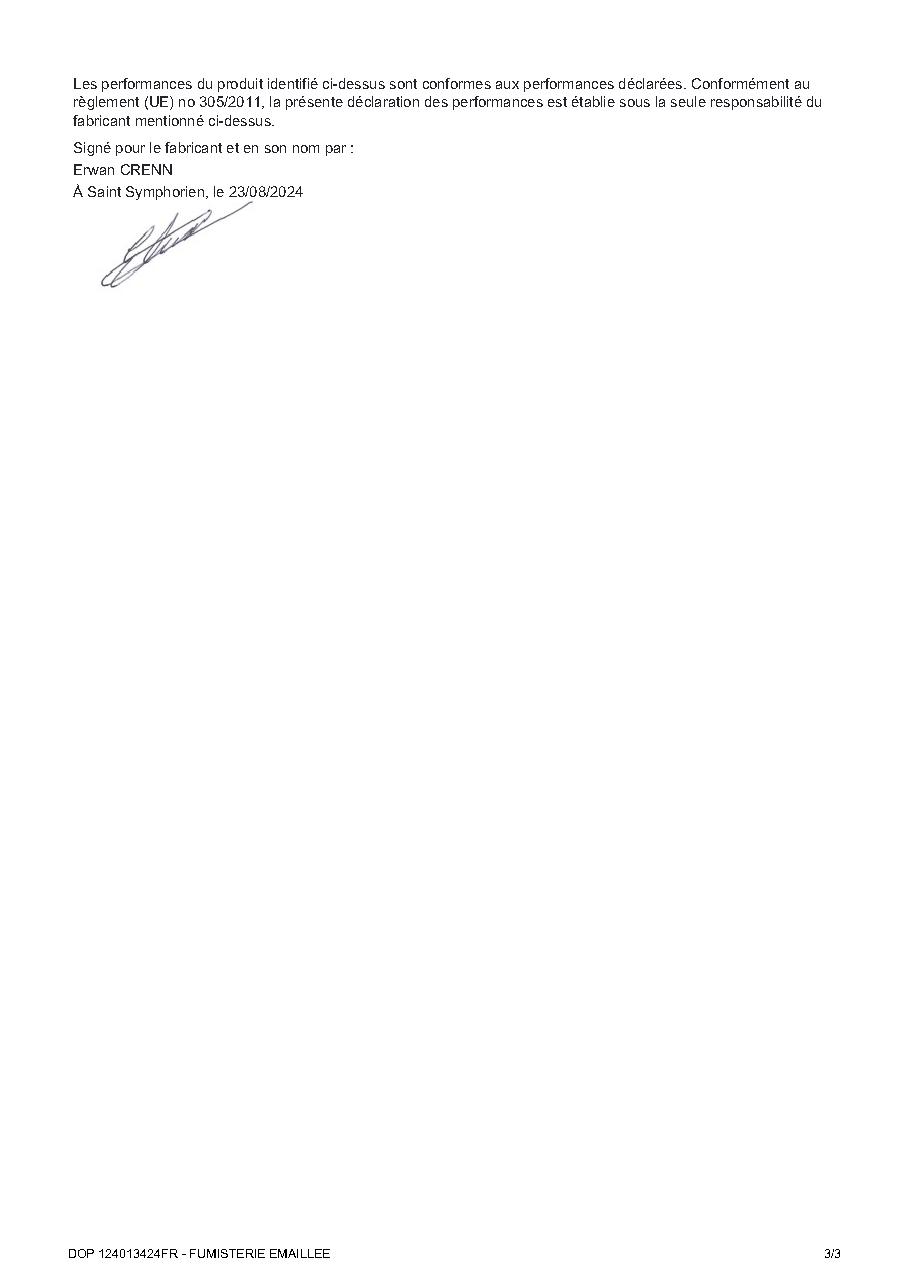 Fiche technique fournisseur