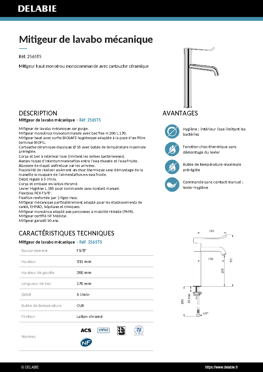Fiche technique fournisseur