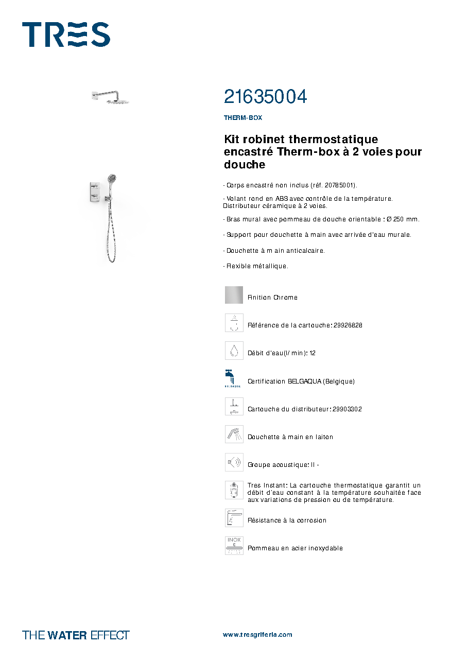 Fiche technique fournisseur