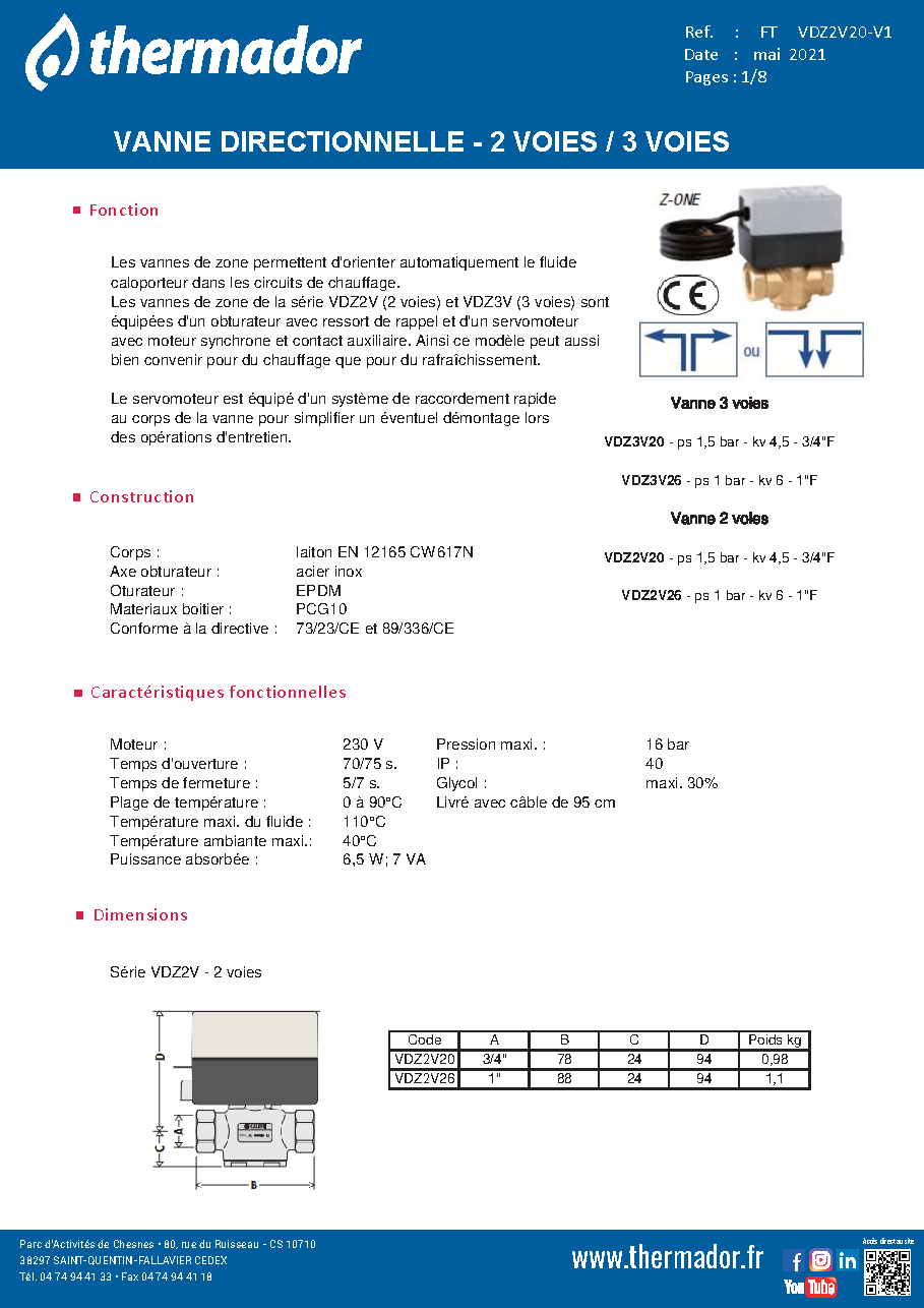 Fiche technique fournisseur