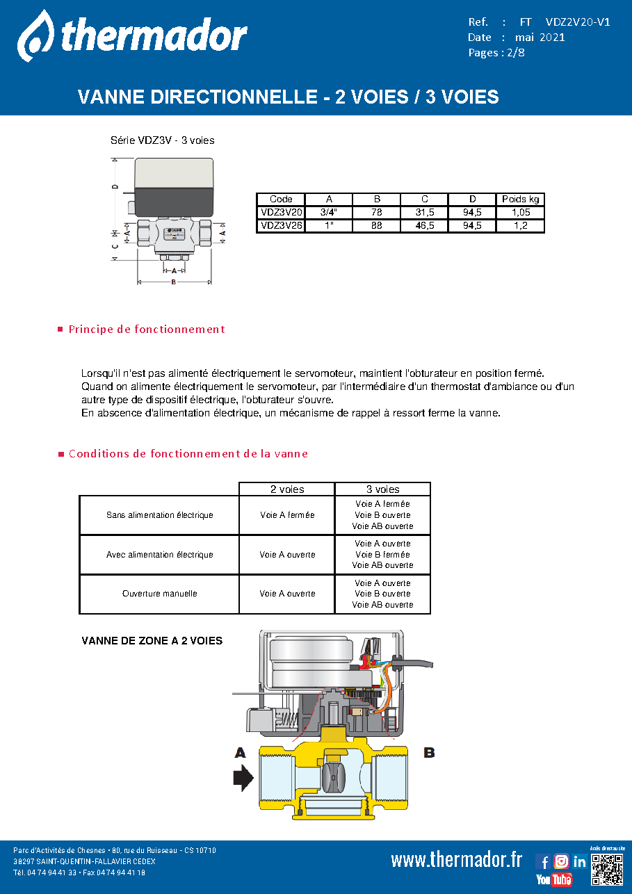 Fiche technique fournisseur