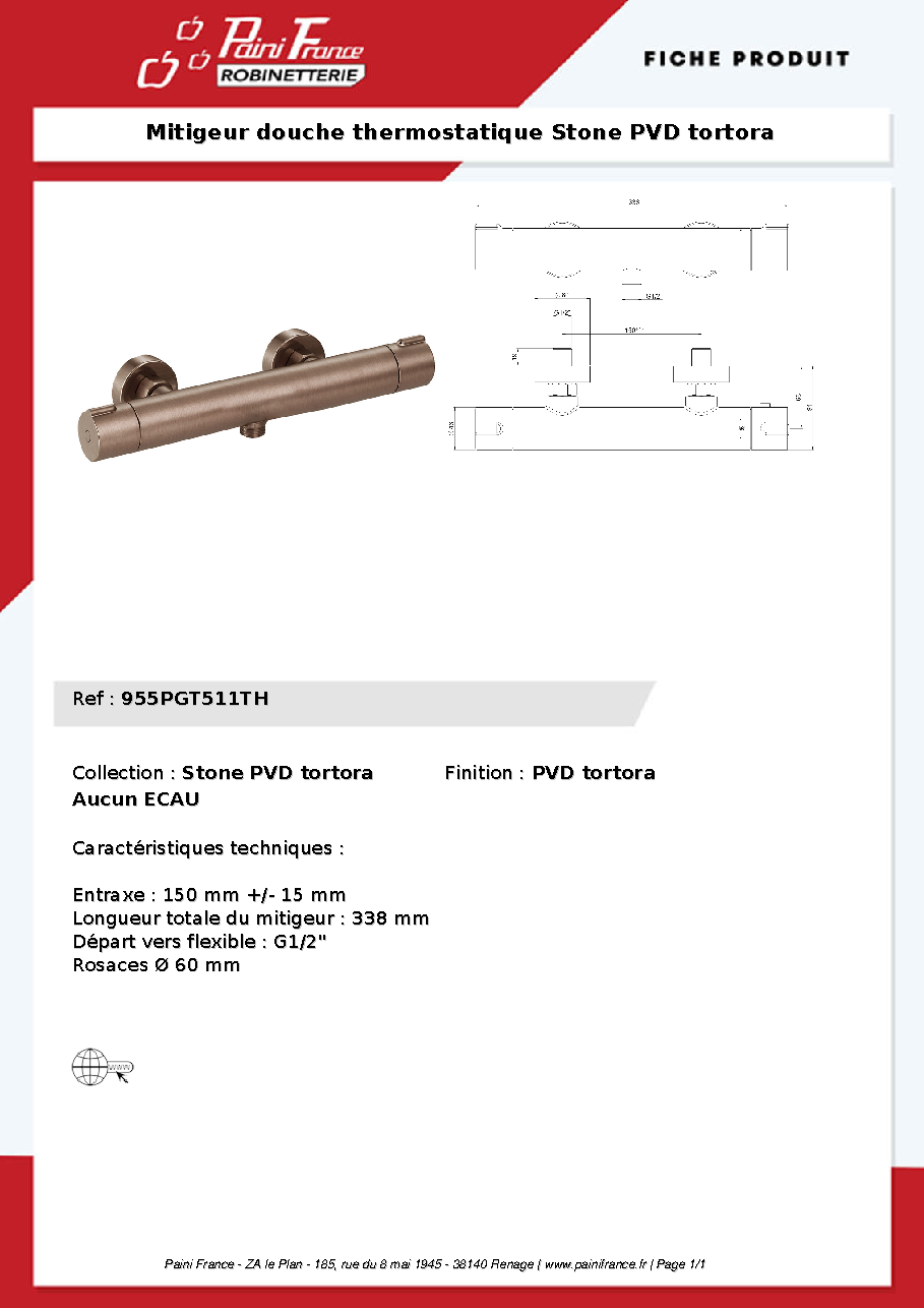 Fiche technique fournisseur