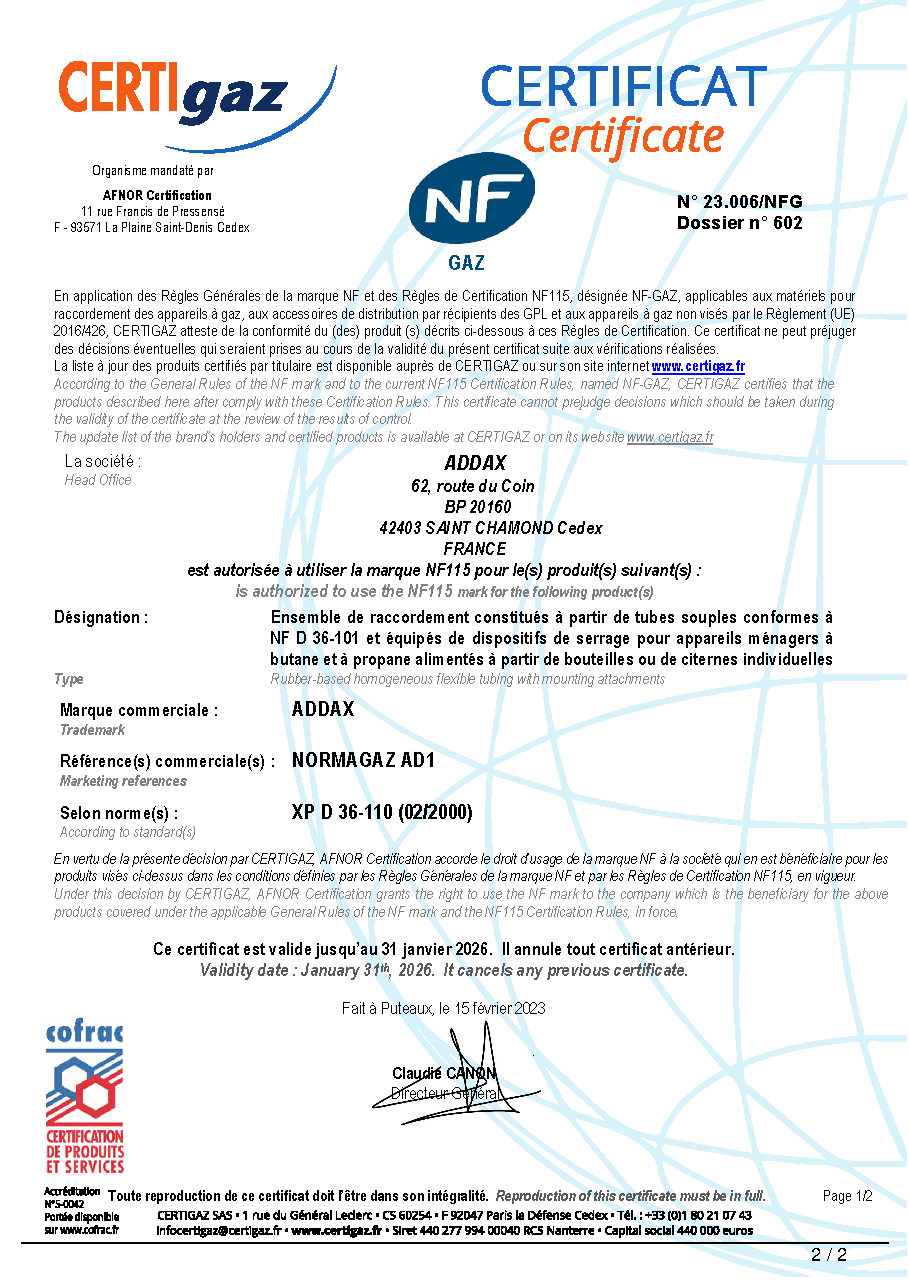 Fiche technique fournisseur