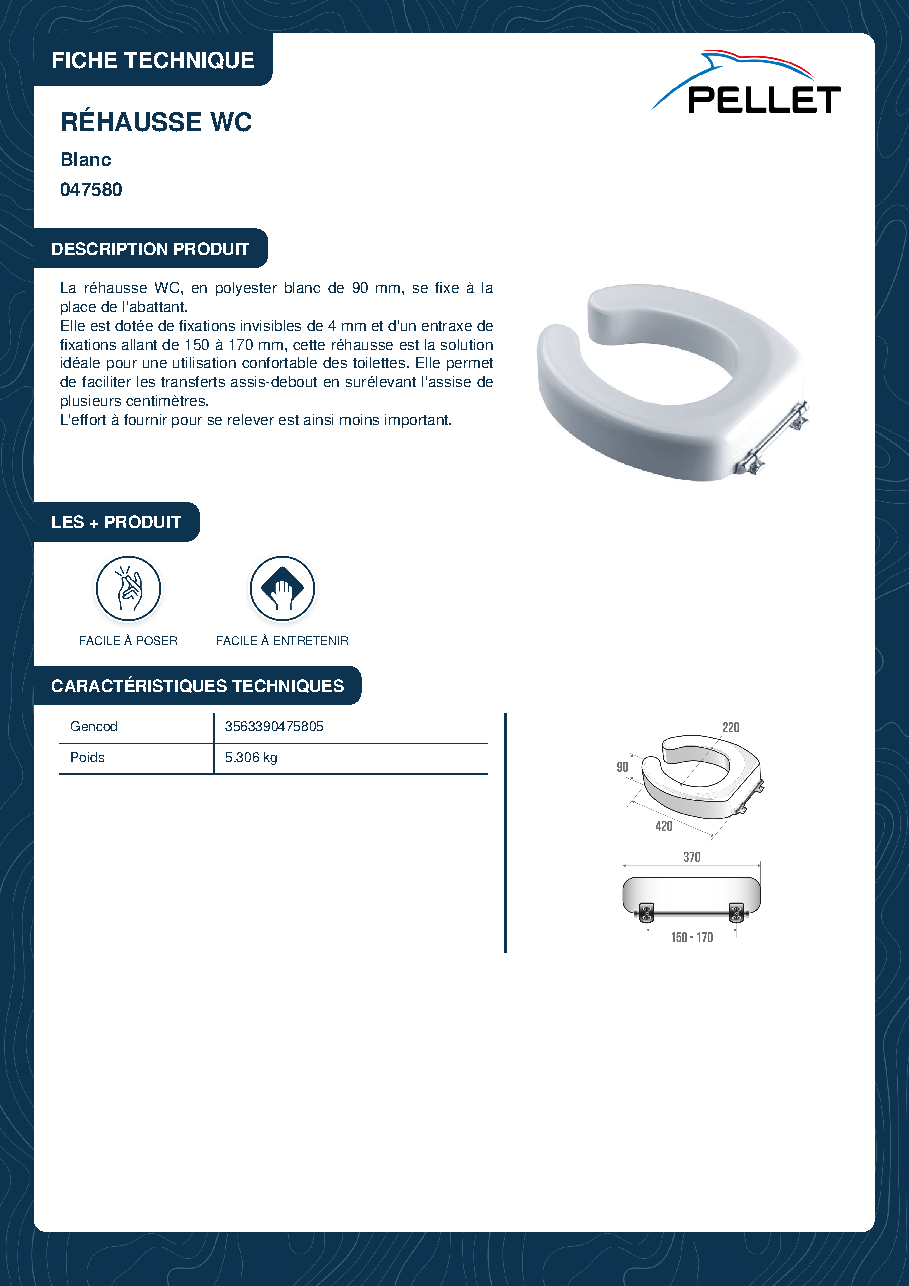 Fiche technique fournisseur