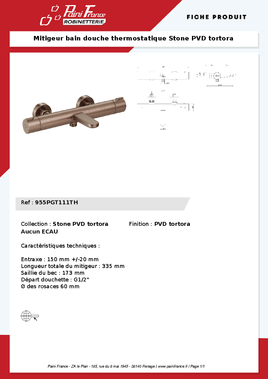 Fiche technique fournisseur
