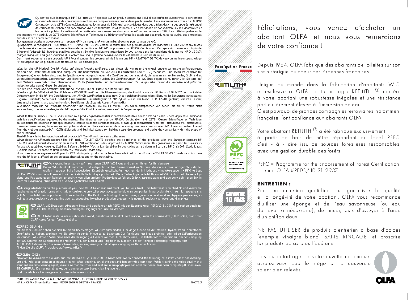Fiche technique fournisseur
