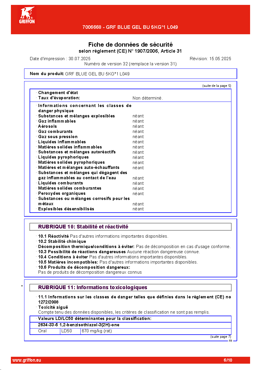 Fiche technique fournisseur