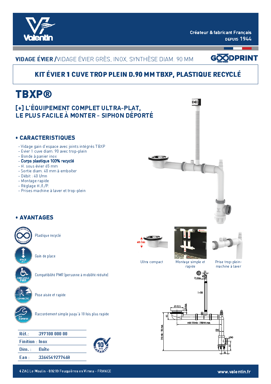Fiche technique fournisseur