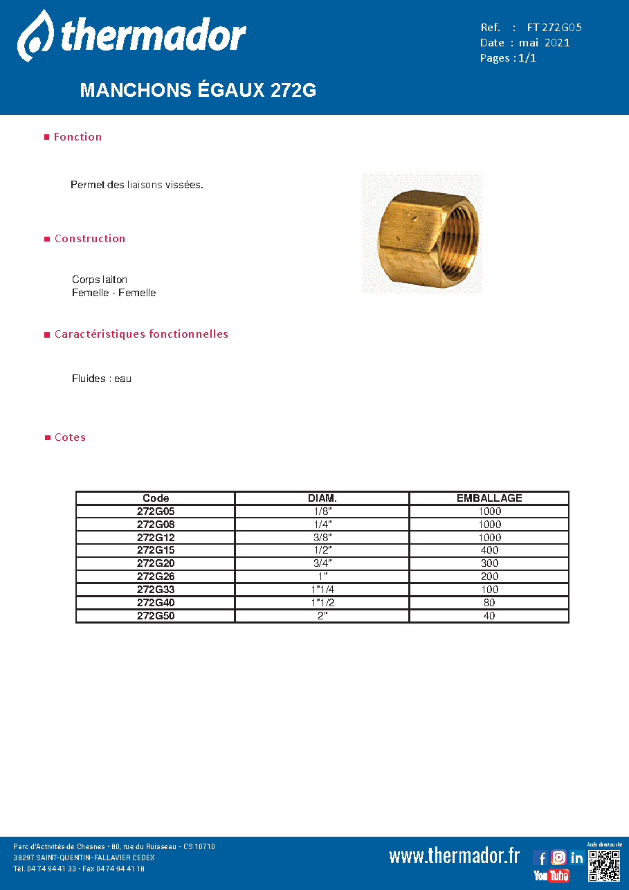 Fiche technique fournisseur