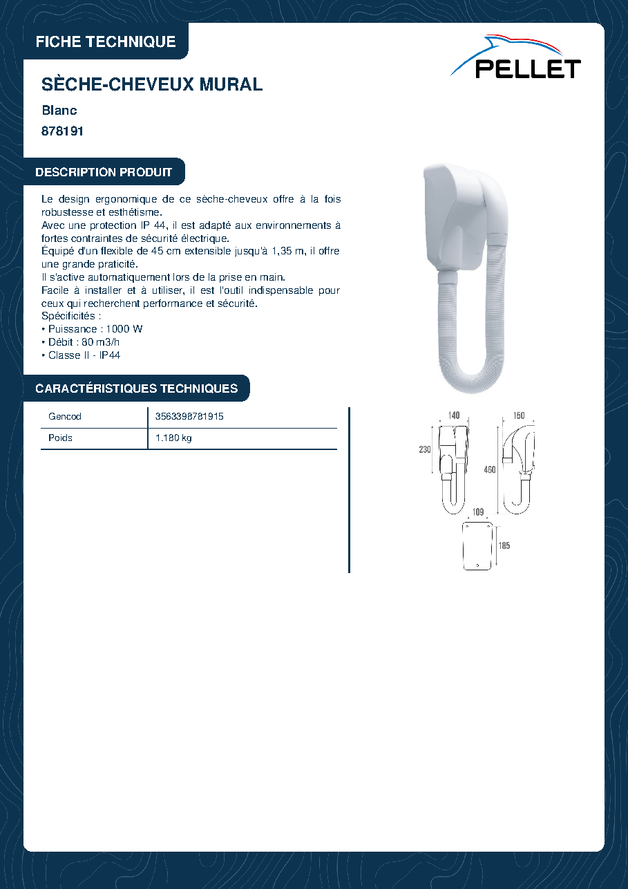 Fiche technique fournisseur