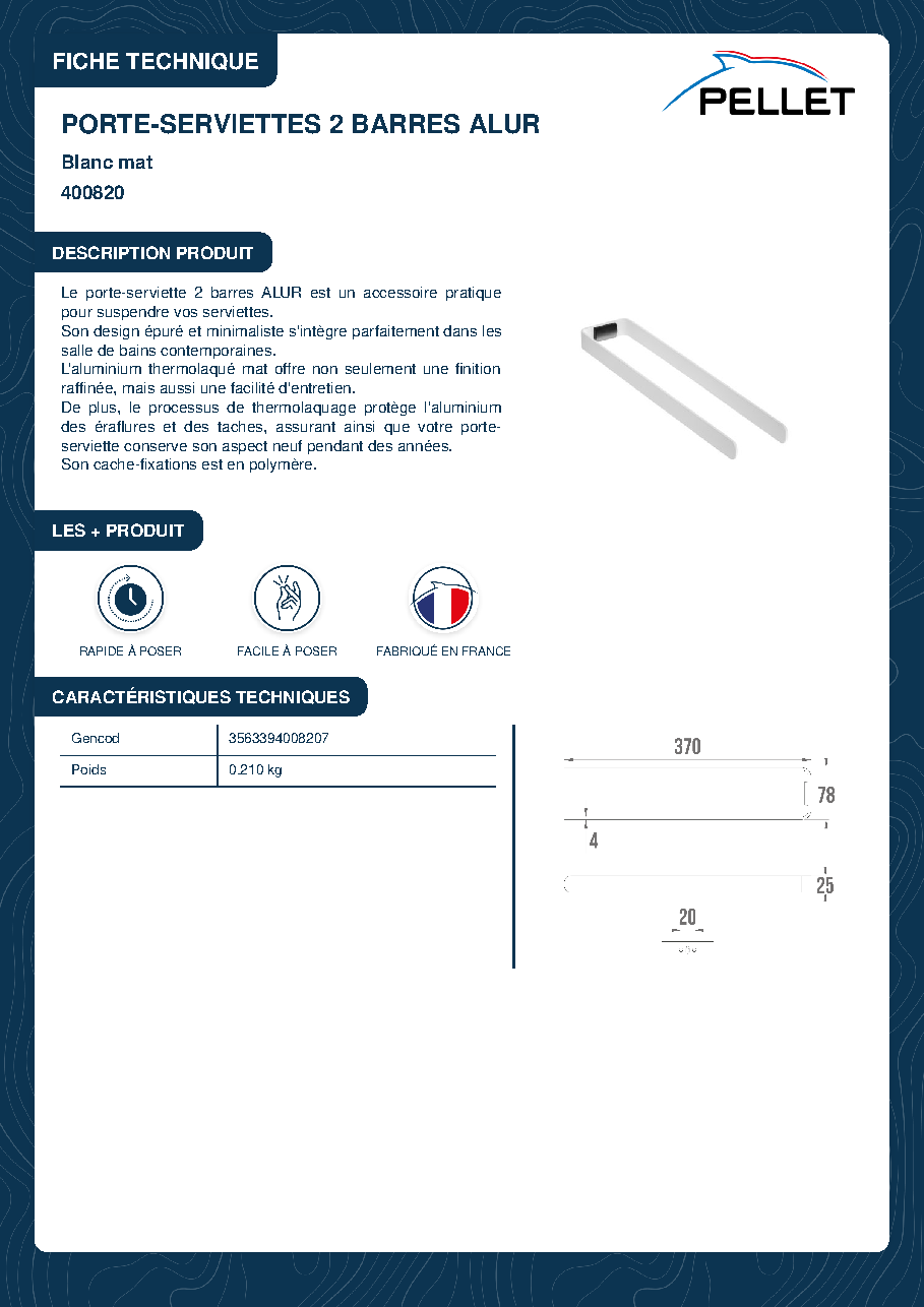 Fiche technique fournisseur