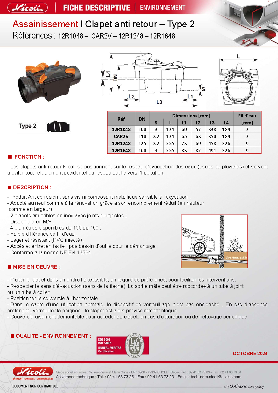 Fiche technique fournisseur