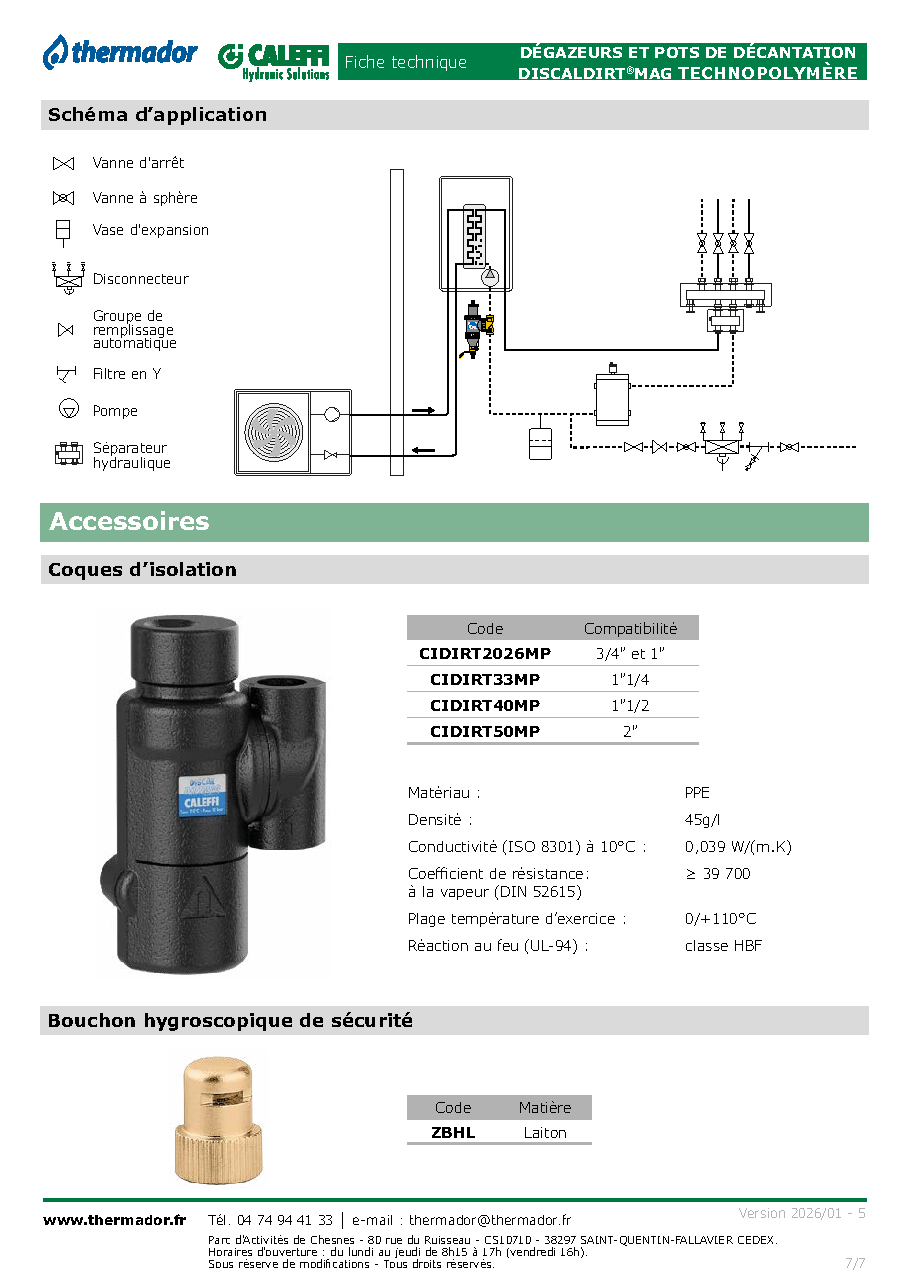 Fiche technique fournisseur