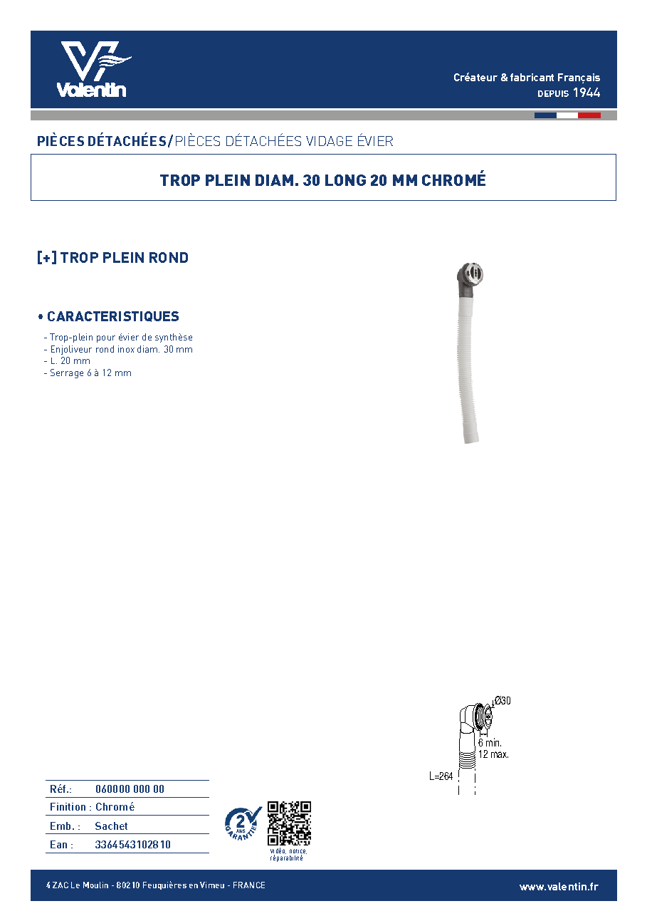 Fiche technique fournisseur