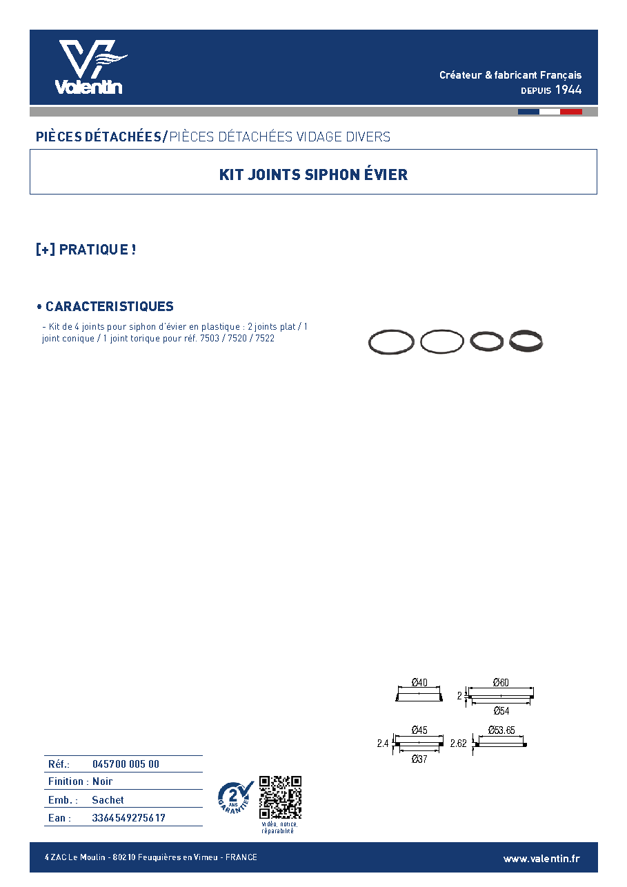 Fiche technique fournisseur