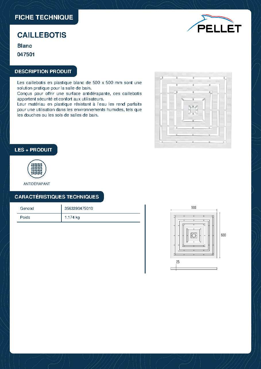 Fiche technique fournisseur