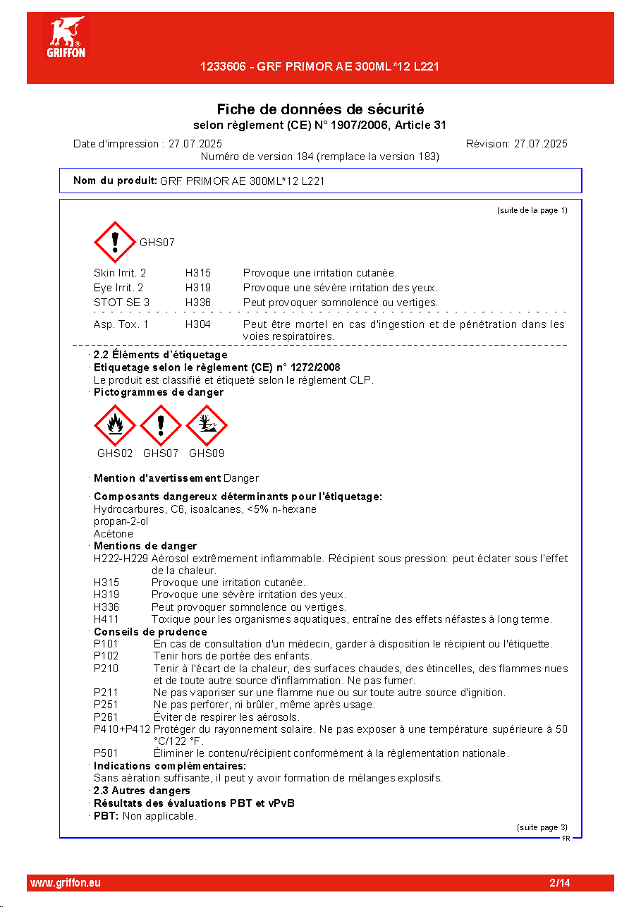 Fiche technique fournisseur