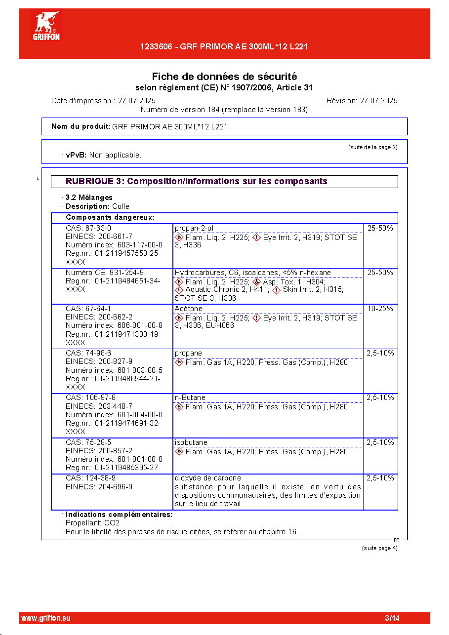 Fiche technique fournisseur