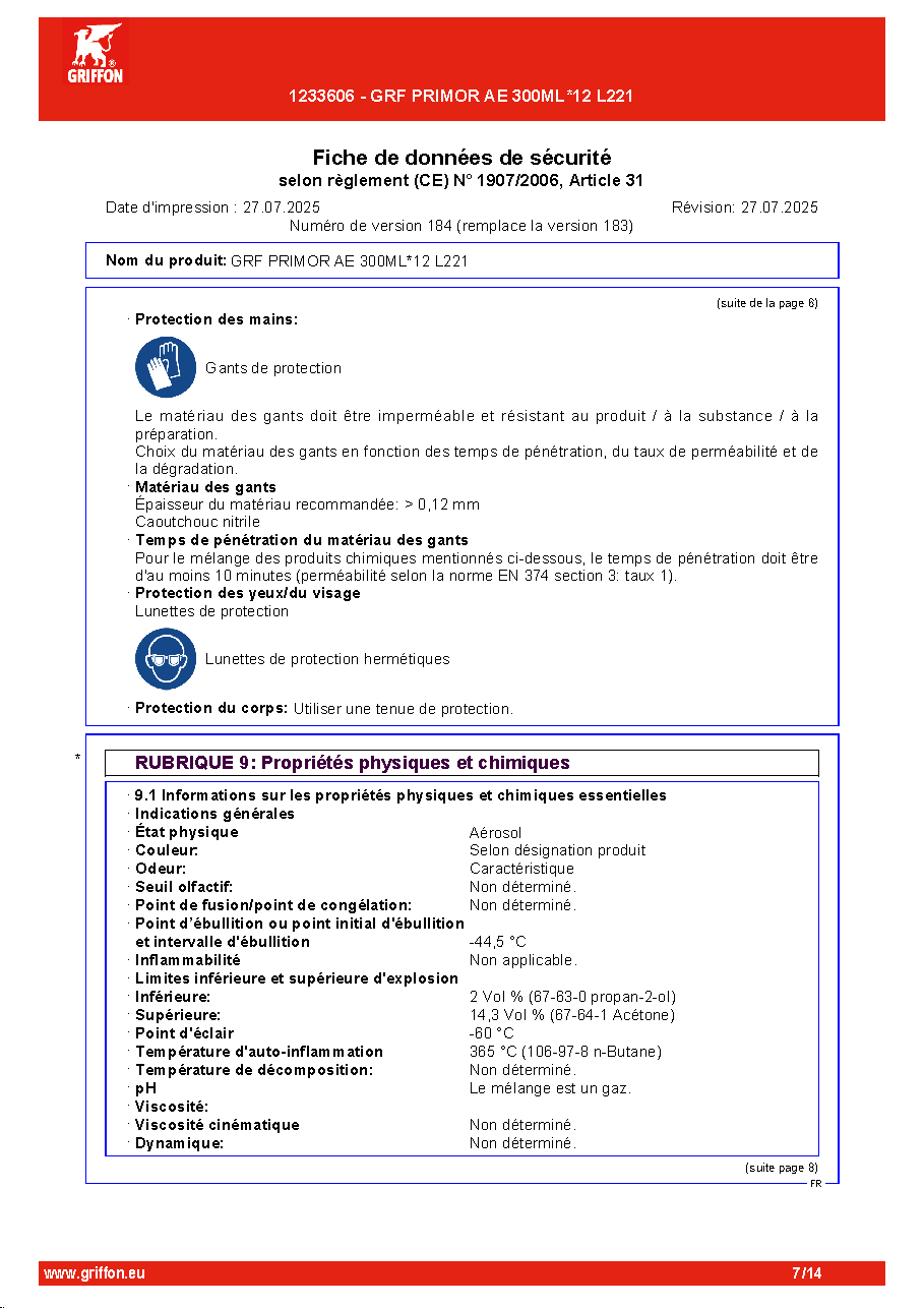 Fiche technique fournisseur