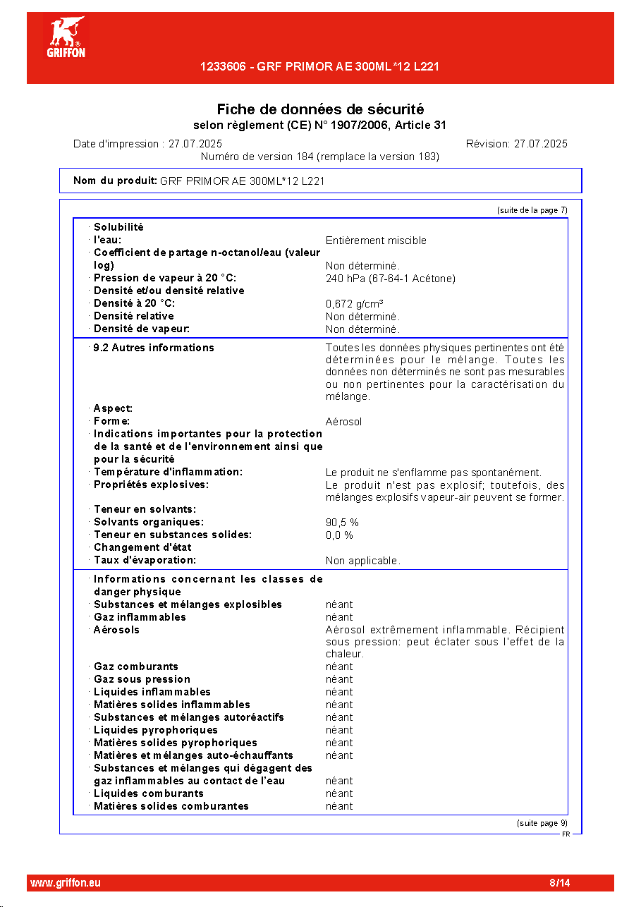 Fiche technique fournisseur