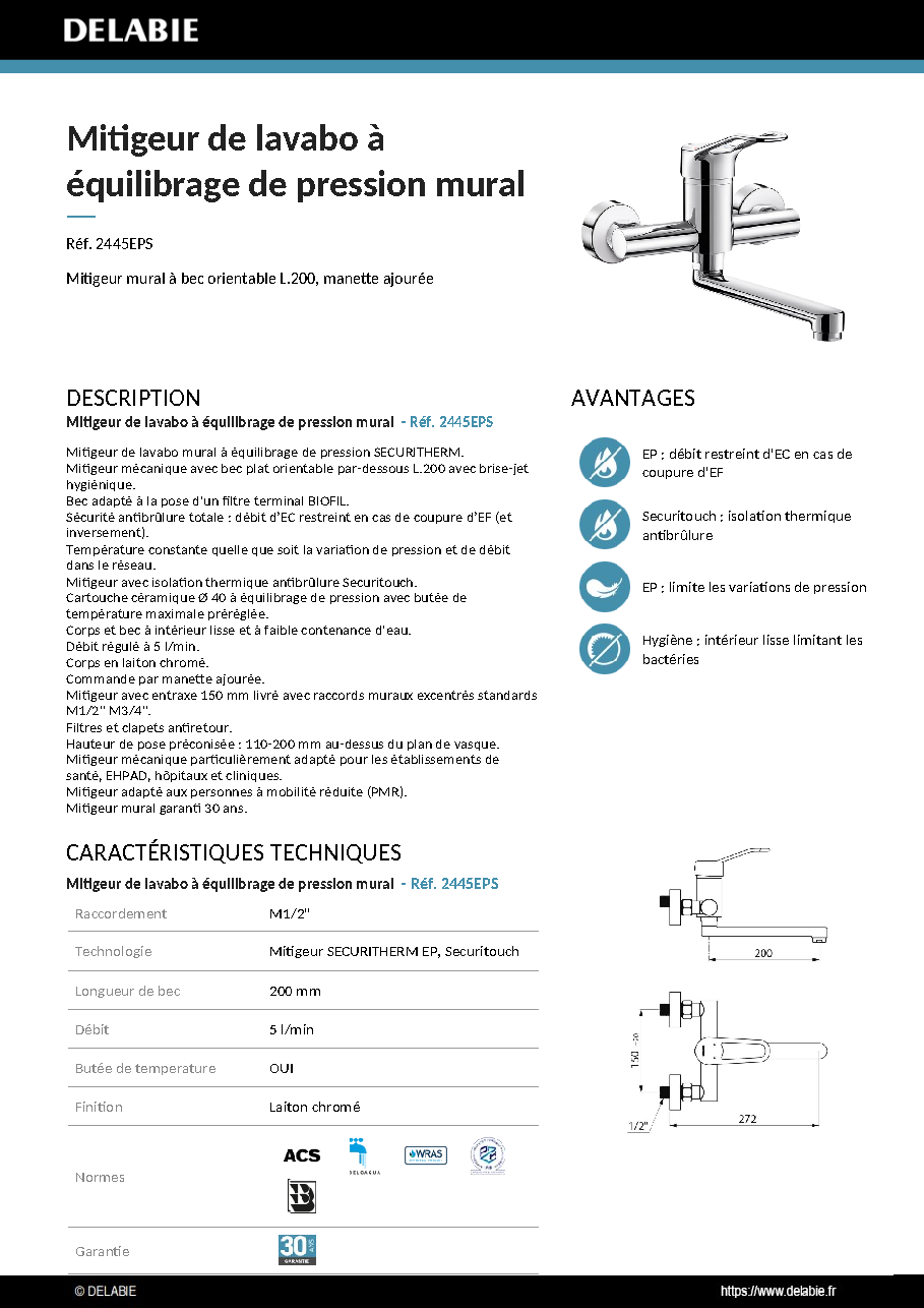 Fiche technique fournisseur