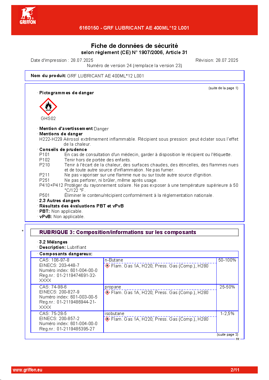 Fiche technique fournisseur