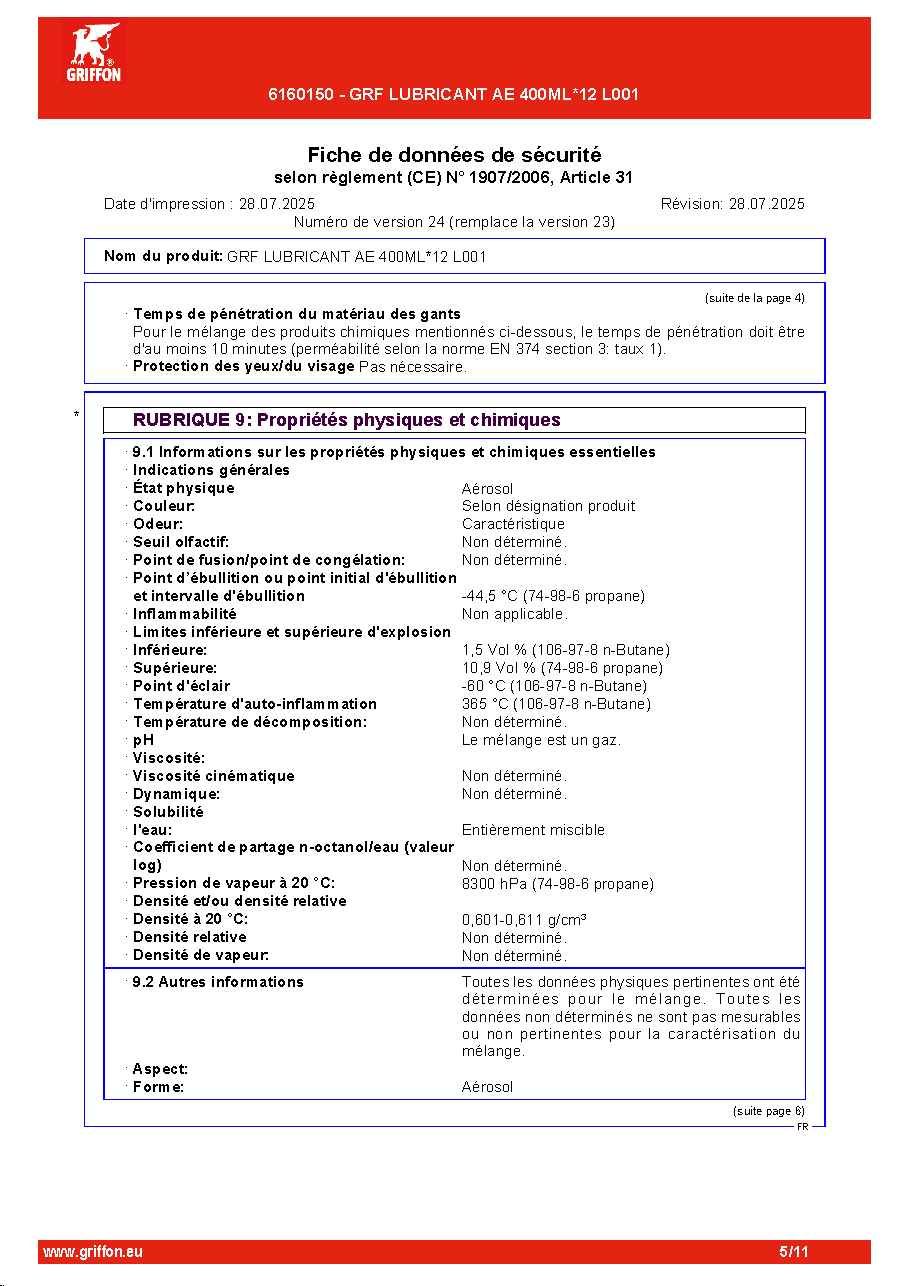 Fiche technique fournisseur
