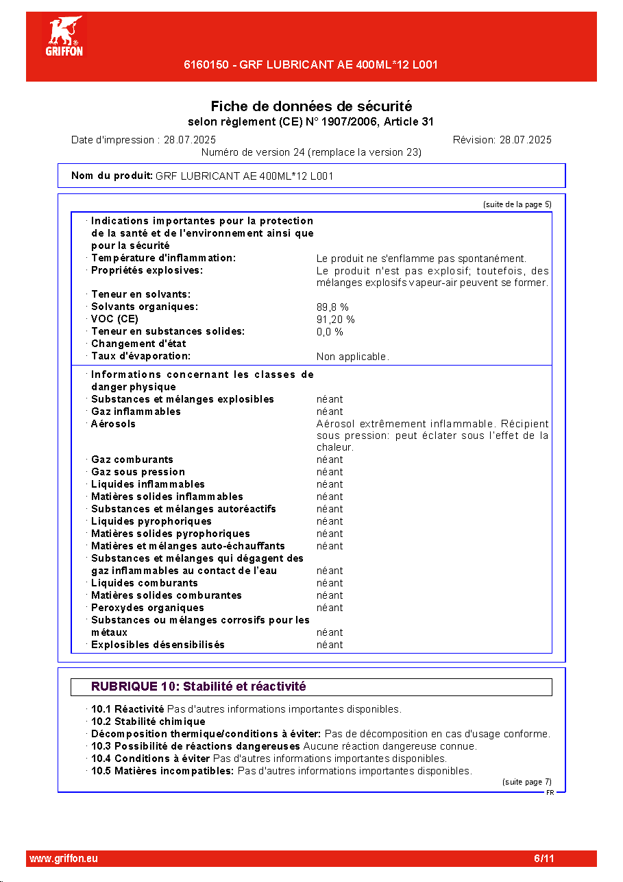 Fiche technique fournisseur
