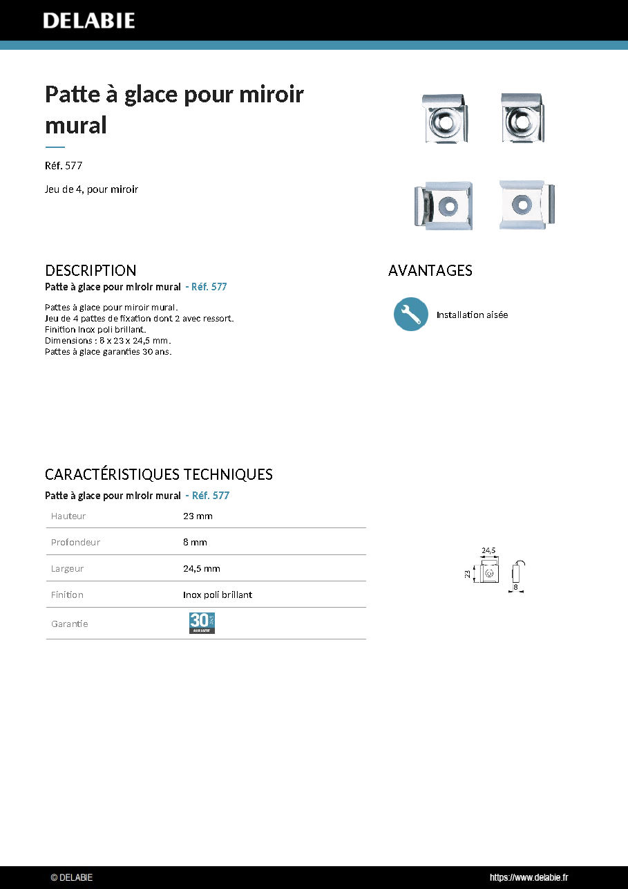 Fiche technique fournisseur