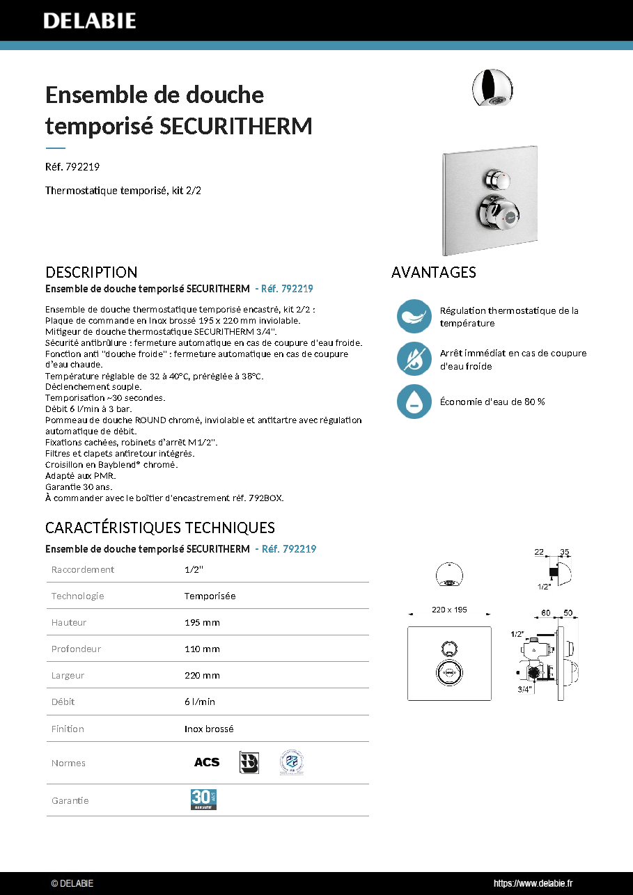 Fiche technique fournisseur