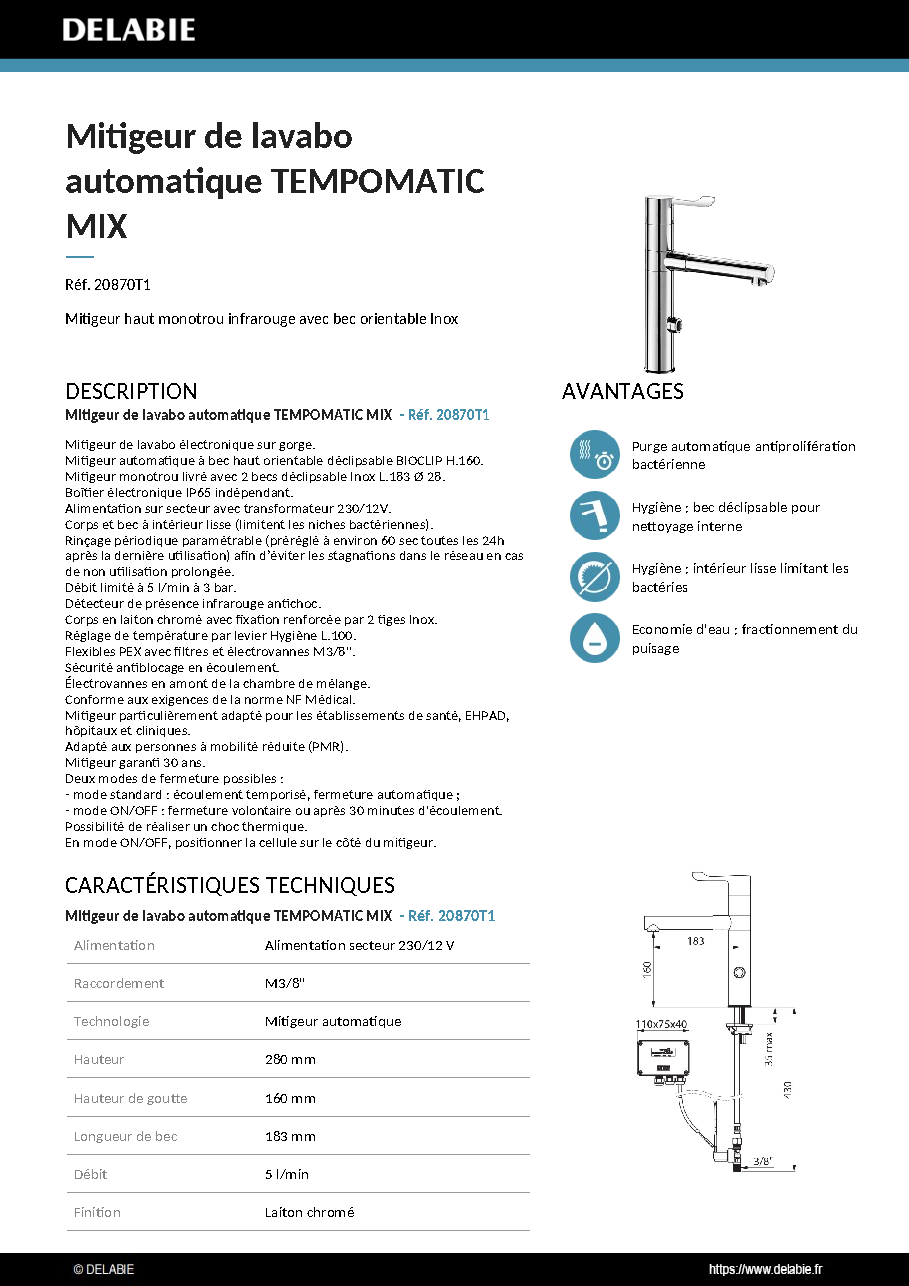 Fiche technique fournisseur