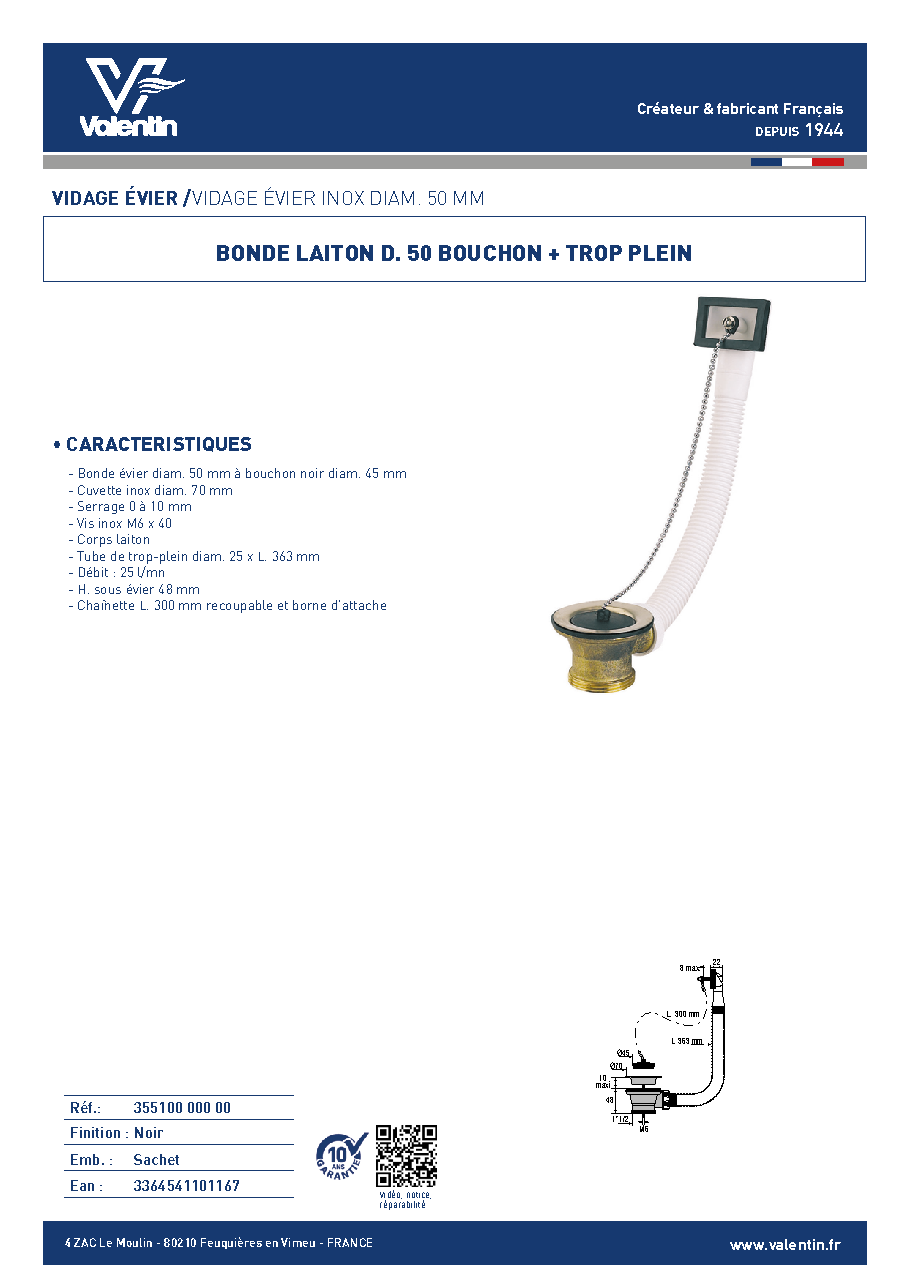 Fiche technique fournisseur