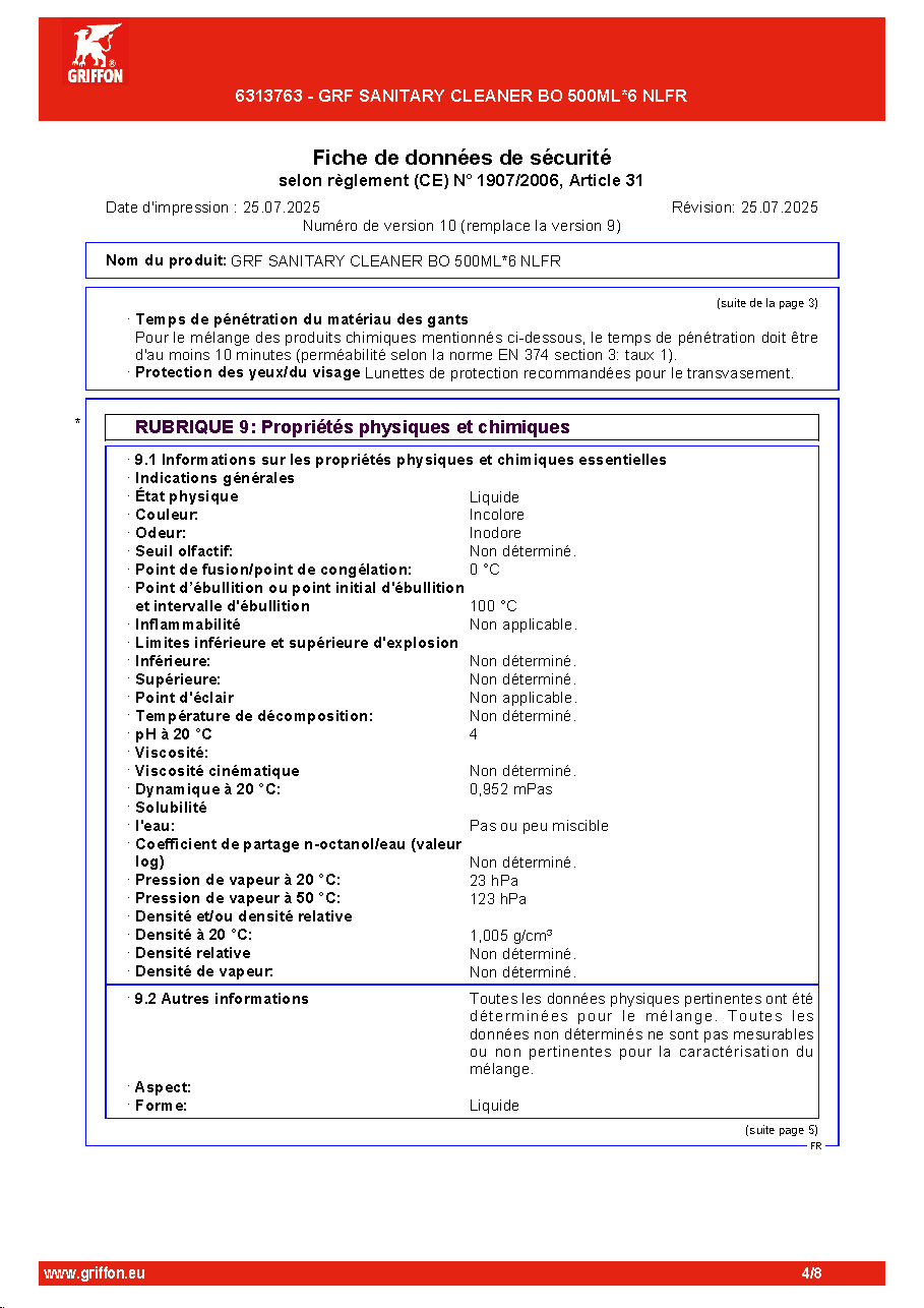 Fiche technique fournisseur