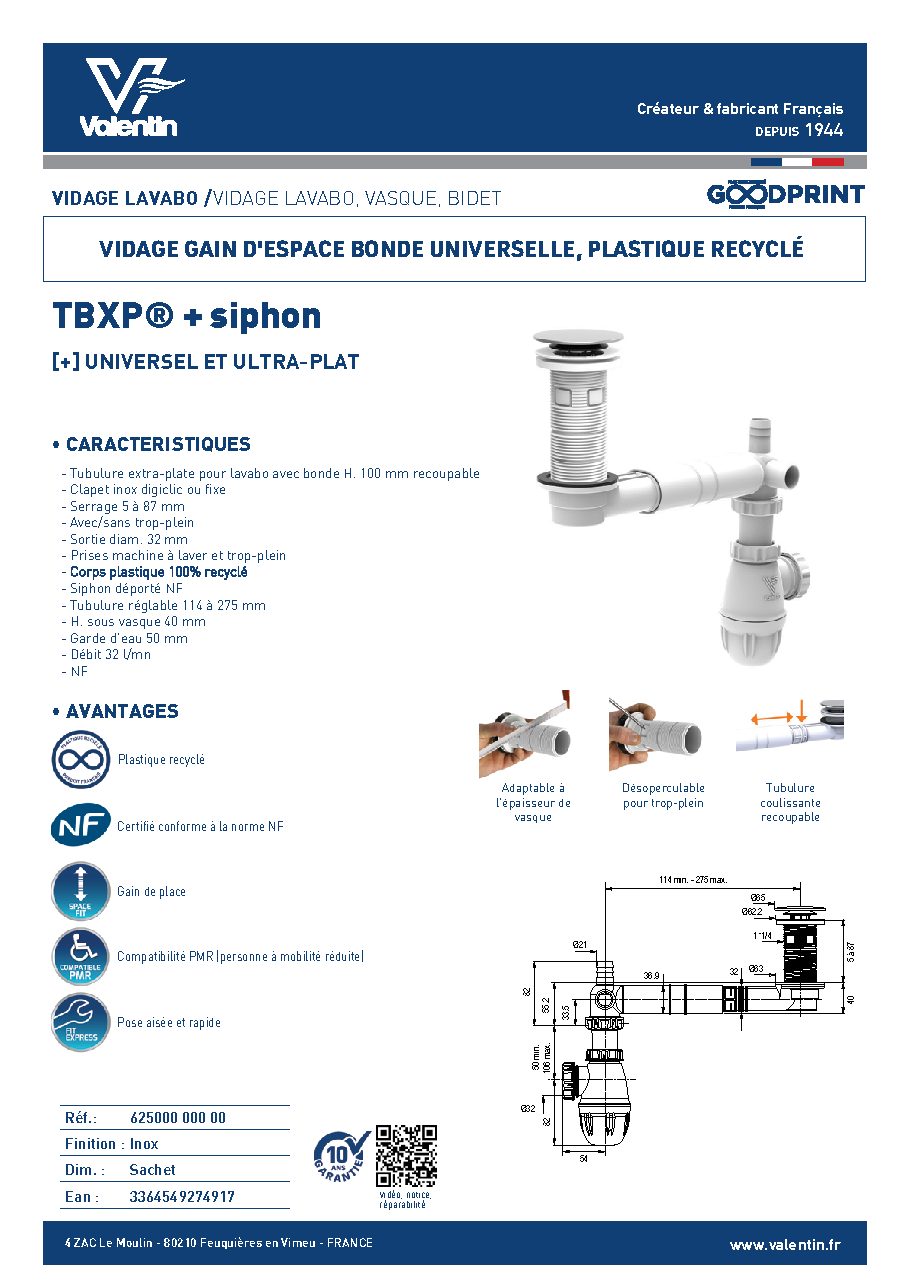 Fiche technique fournisseur