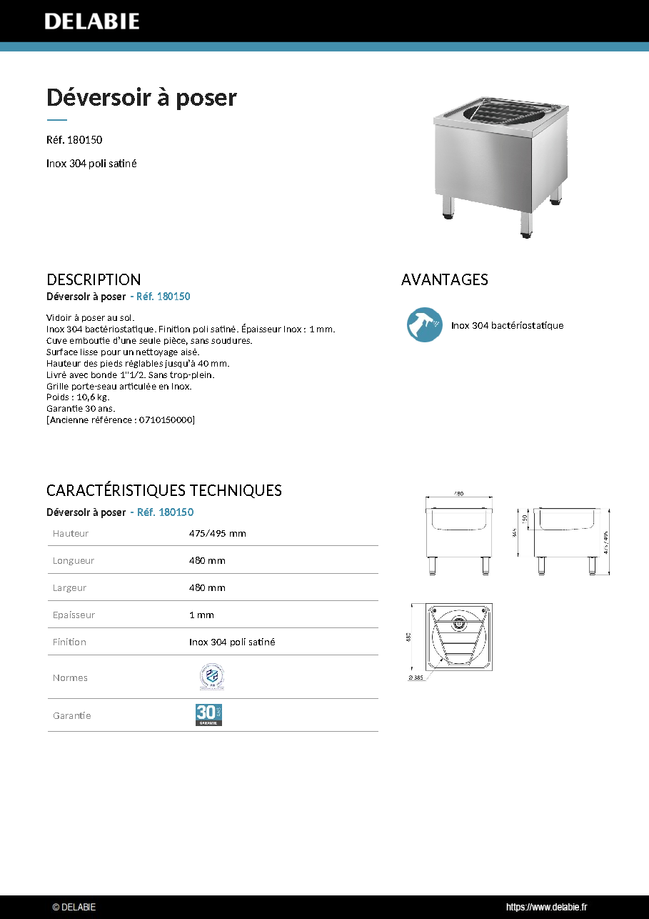 Fiche technique fournisseur