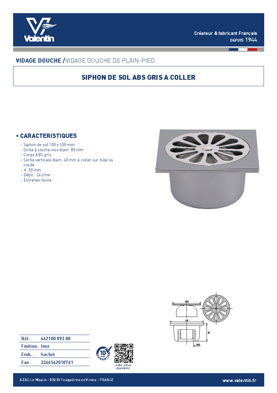 Fiche technique fournisseur