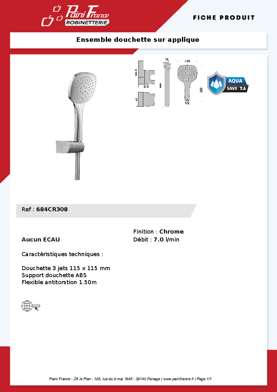 Fiche technique fournisseur