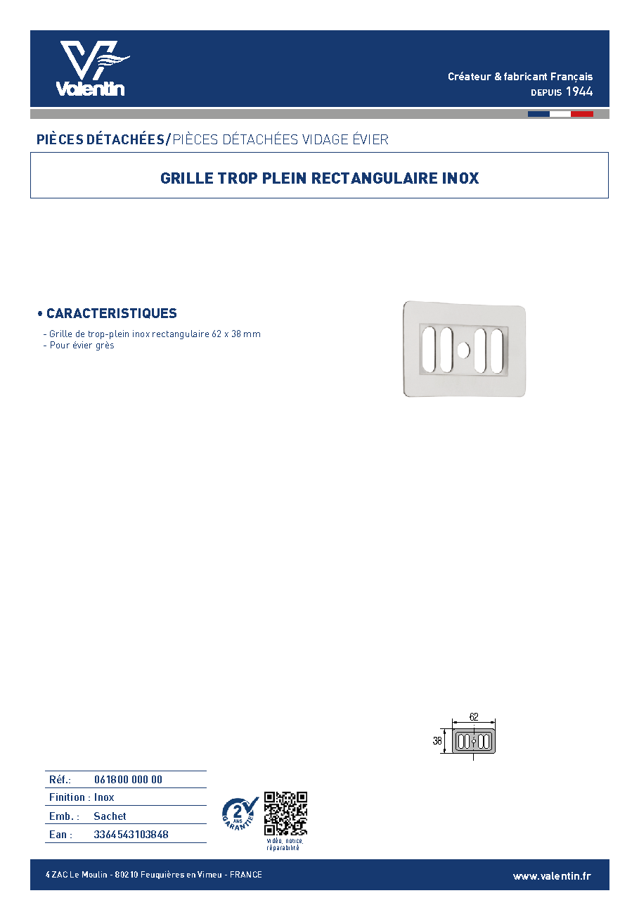 Fiche technique fournisseur