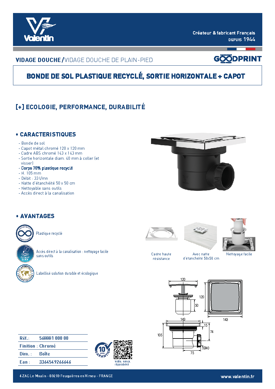 Fiche technique fournisseur