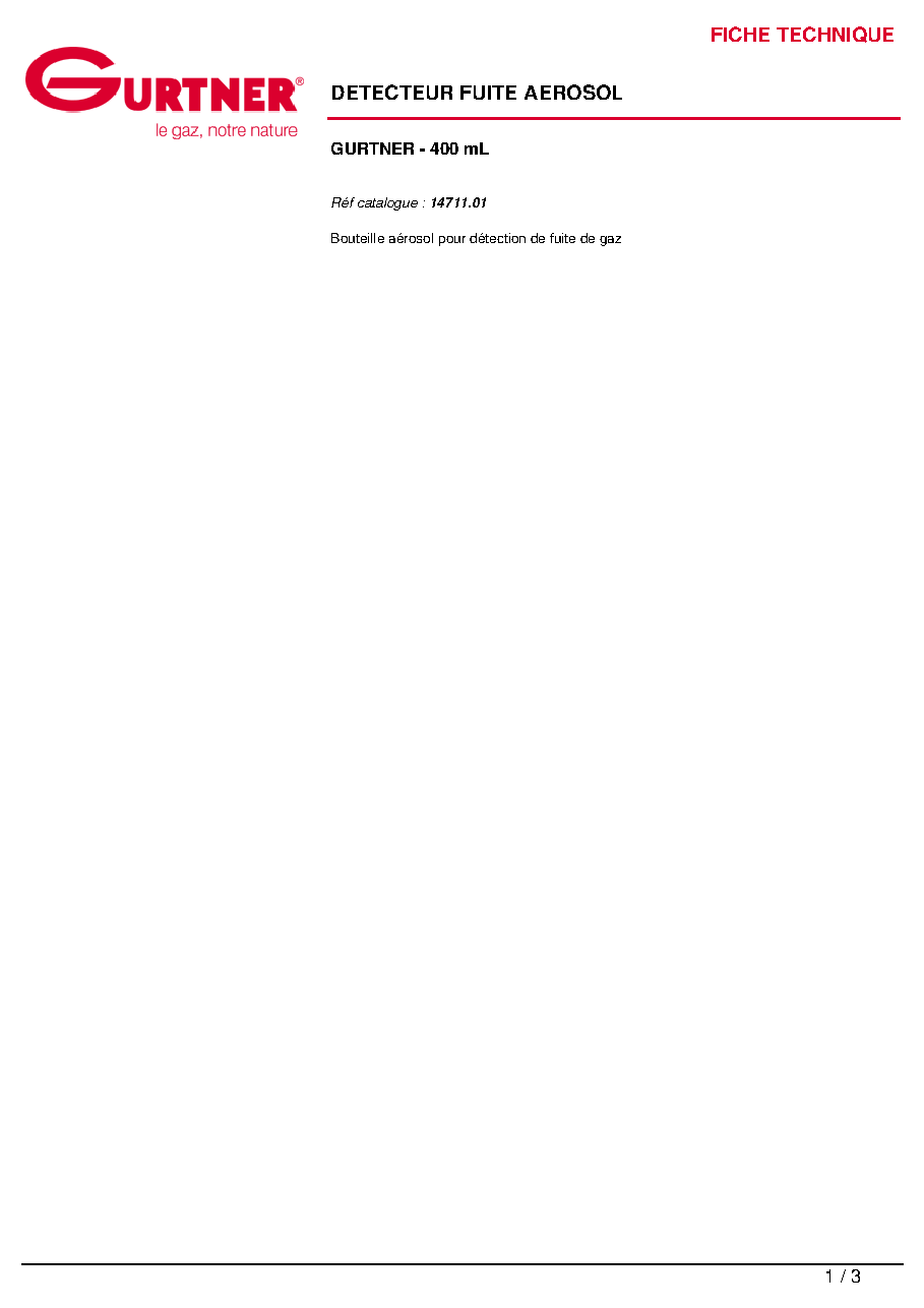 Fiche technique fournisseur