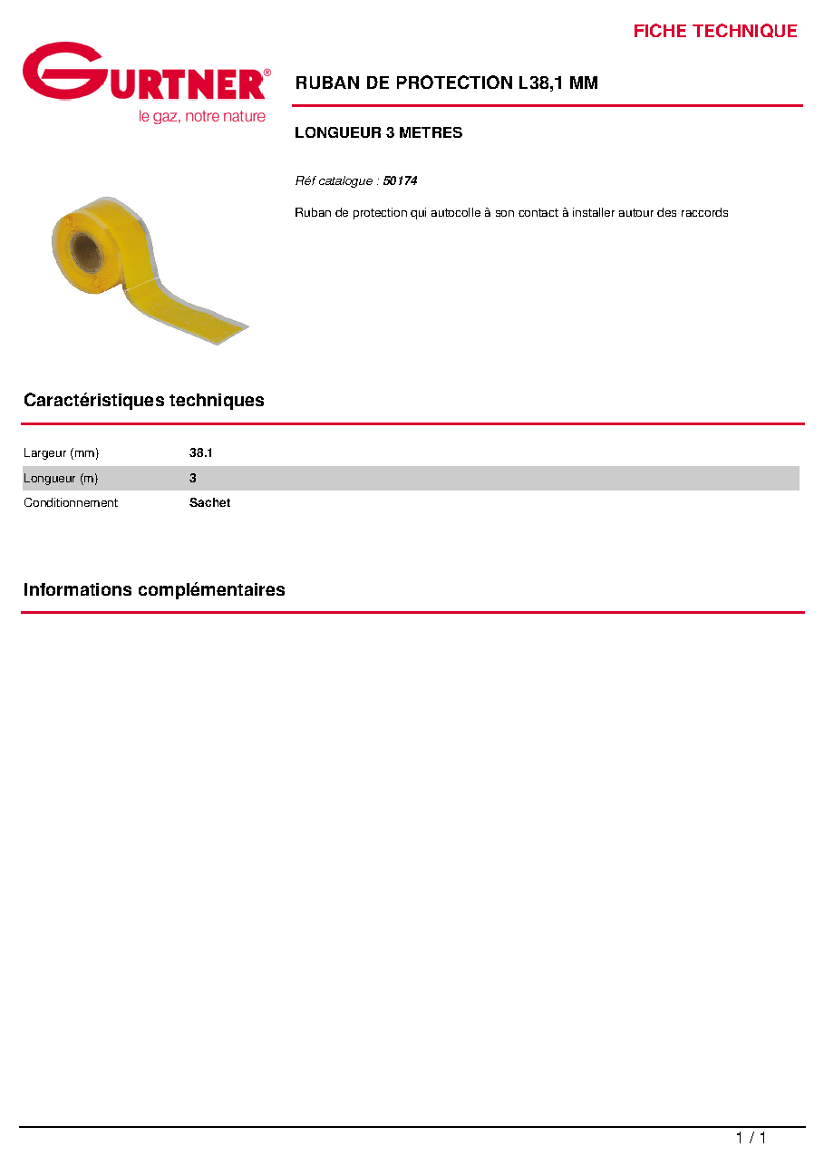 Fiche technique fournisseur