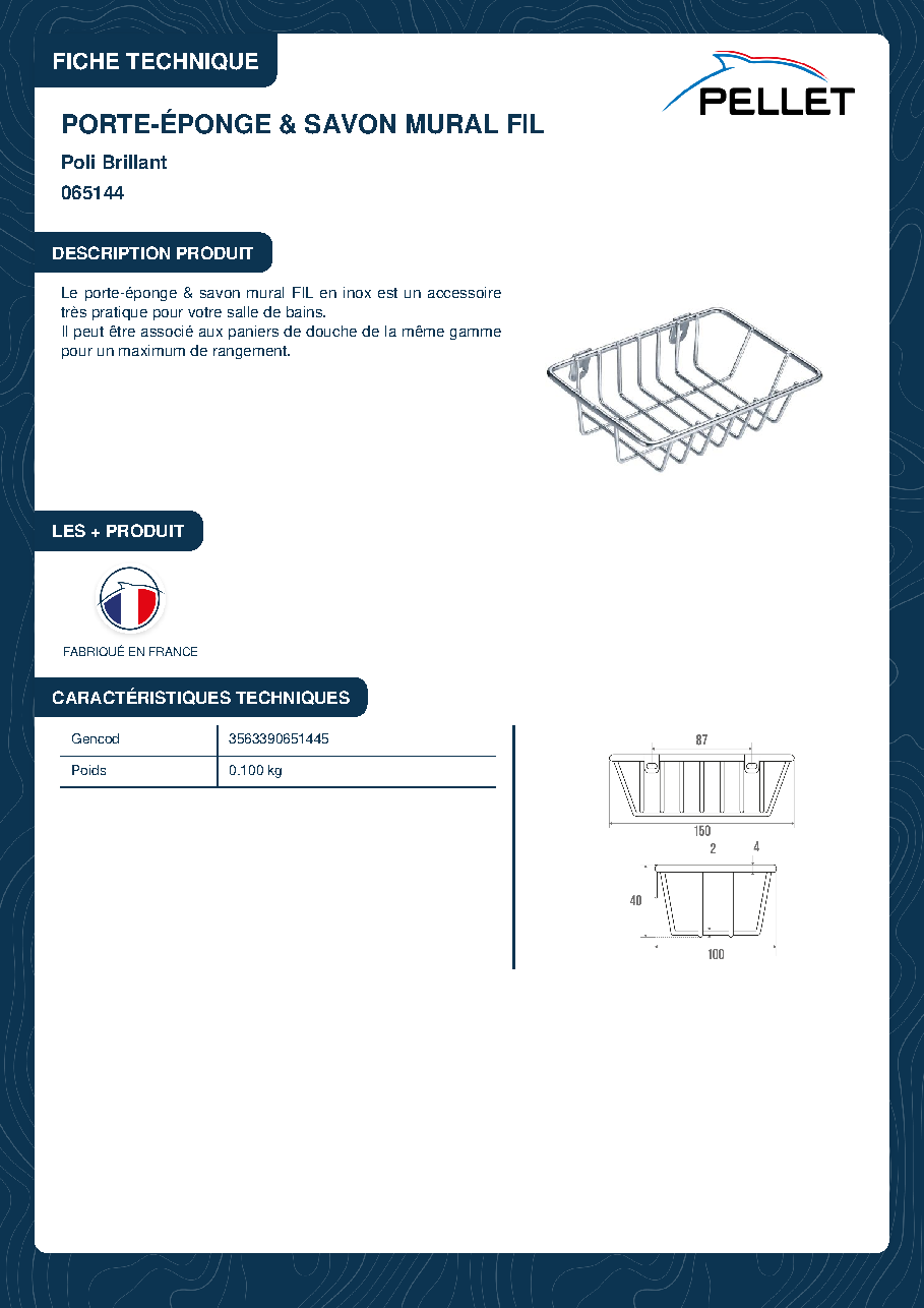 Fiche technique fournisseur