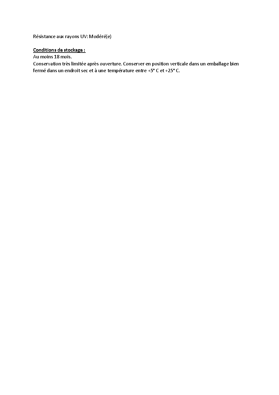 Fiche technique fournisseur