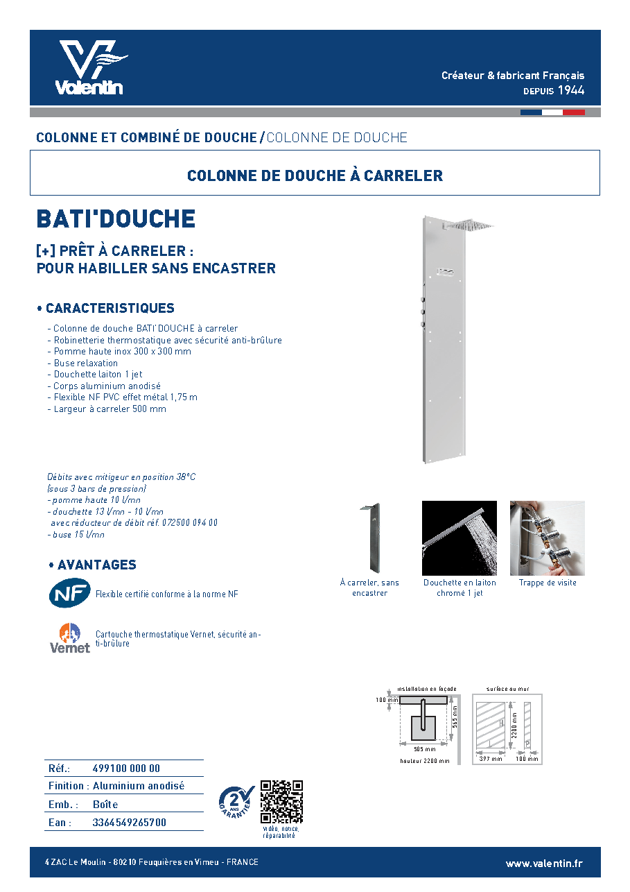 Fiche technique fournisseur
