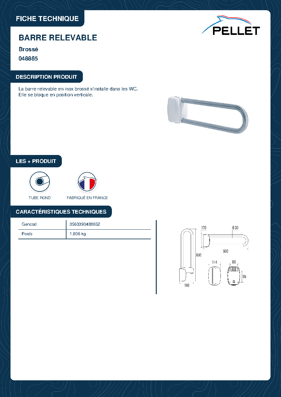 Fiche technique fournisseur