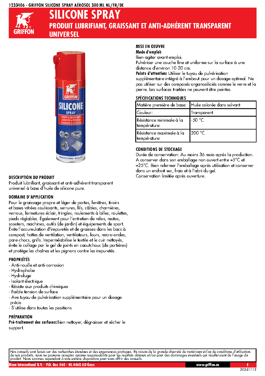 Fiche technique fournisseur