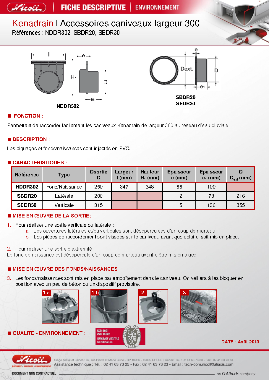 Fiche technique fournisseur